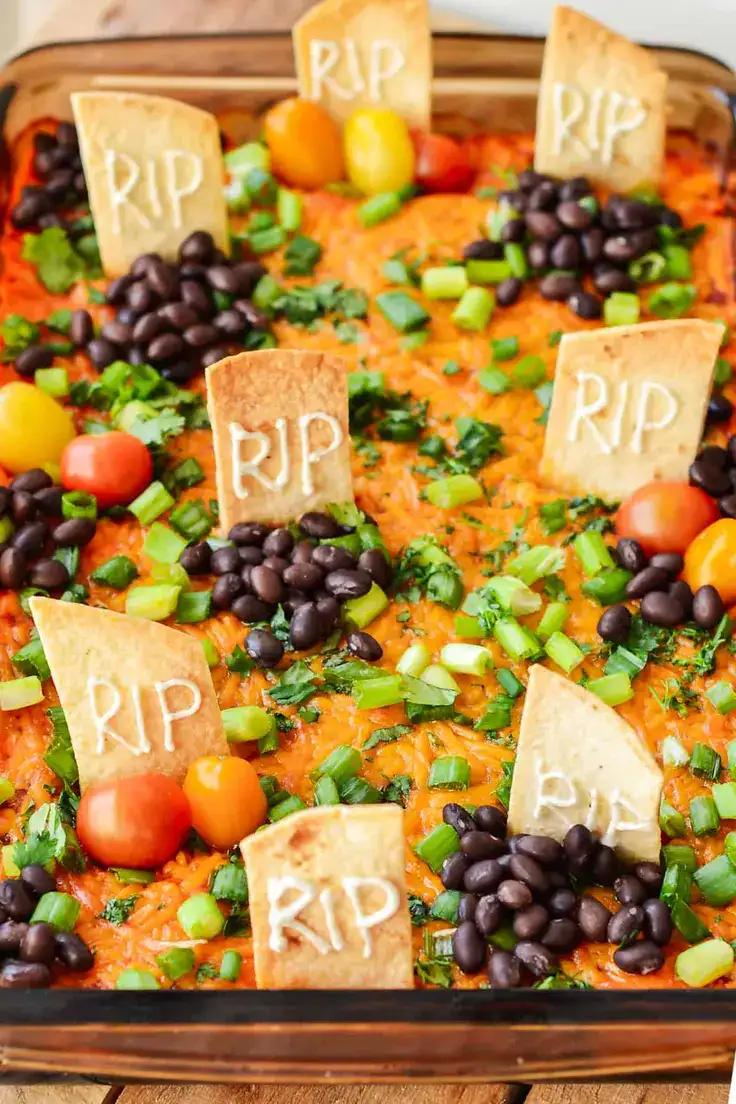 Halloween Taco Dip Recipe by In Mama Maggie’s Kitchen