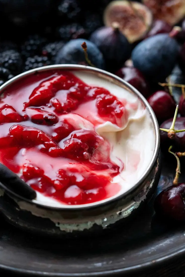 Bloody Delicious Halloween Cherry Cheesecake Dip Recipe by An Edible Mosaic