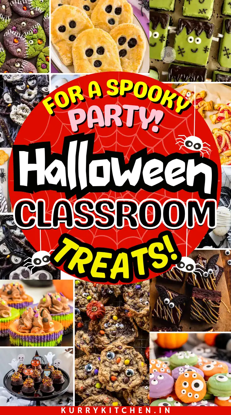 Save this image on pinterest for Cutest Halloween Classroom Treats for a Spooky School Party!